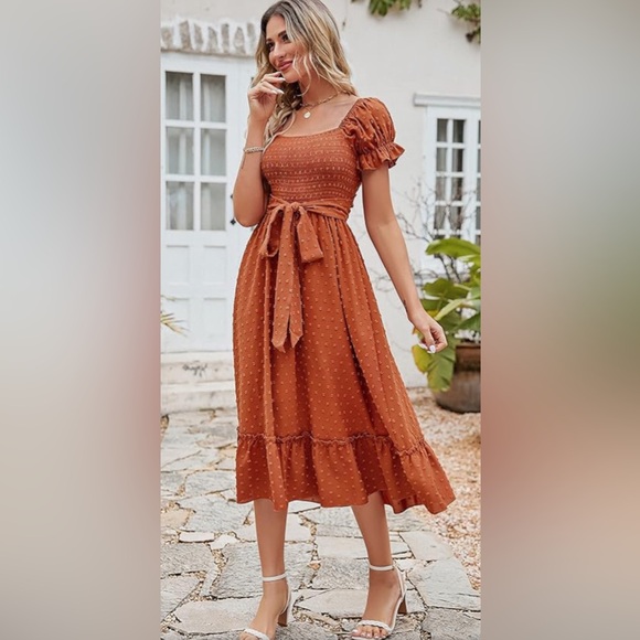 Dresses & Skirts - Square Neck Bohemian Dress